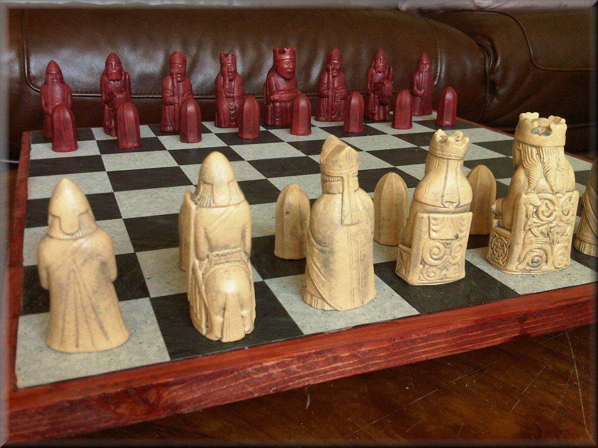 Authentic British Museum Replica Isle of Lewis Chess Set with Two Extra Queens
